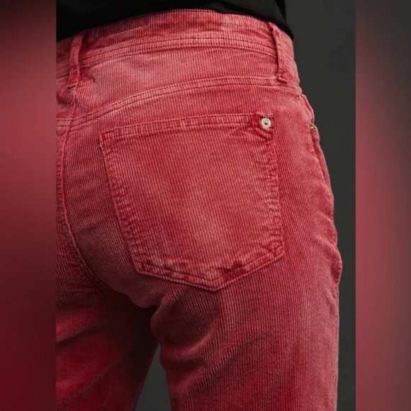 Anthropologie Pilcro Mid-Rise Slim Boyfriend Cropped Corduroy Jeans - Picture 4 of 4